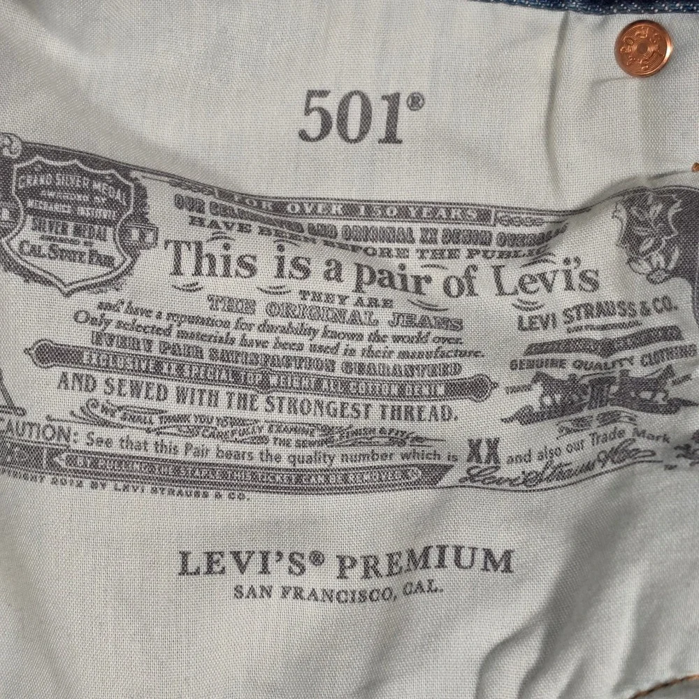 Levis 501 90s Selvedge Denim Jeans Medium Wash Button Fly A1959-0063 W30 L30